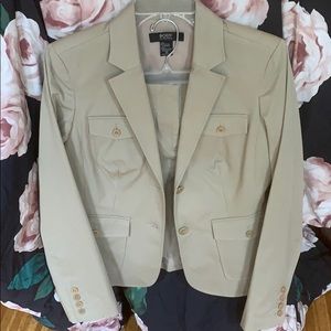 Tan blazer with skirt never worn
